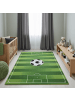 KADIMA DESIGN Kinderteppich Waschbar Fußballfeld TRAUN Strapazierfähig OEKO-TEX