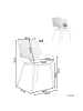 Beliani 4er-Set Esszimmerstuhl KLEVE in Beige/Braun