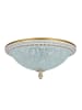 Licht-Erlebnisse Deckenlampe Ø 35 x (H)19 cm in Shabby Weiß Gold Weiß