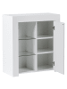 Beliani 3-tlg Sideboard KAMLOOPS in Weiß/Transparent