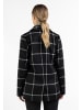 DreiMaster Klassik Damen Langer Blazer Aus Wollgemisch in Kariert Schwarz Weiss