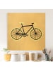 WALLART Leinwandbild - Fahrrad in Gelb in Orange