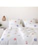 Elegante Bettwäsche Lovebirds in weiß