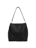 Seidenfelt Alunda Hobo - Schultertasche 33 cm (glossy black) in matt black