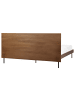 Beliani Doppelbett LIBERMONT in Braun/Schwarz - (W) 204 x (H) 100 x (L) 208 cm