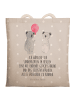 Mr. & Mrs. Panda Tote Bag Koala Luftballon mit Spruch in Grau Pastell