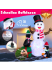 COSTWAY 180cm Aufblasbar Schneemann Weihnachten Deko in Bunt