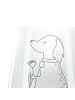 Mr. & Mrs. Panda Gravur Windlicht Hund Blume ohne Spruch in Transparent