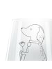 Mr. & Mrs. Panda Windlicht Glas Hund Blume ohne Spruch in Transparent