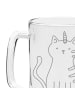 Mr. & Mrs. Panda Gravur Bierkrug Einhorn Katze ohne Spruch in Transparent