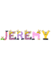 Playshoes Deko-Buchstaben "JEREMY" in bunt