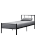 en.casa Metallbett Laos in Schwarz (B)90cm