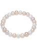 Lulu & Jane Armband aus Süßwasser-Zuchtperlen mit potato Perlen in multicolor