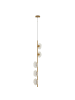 Mauro Ferretti Vertikaler Metallleuchter mit Glasverzierungen, 15 x 16 x 110 cm