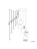 Beliani Pendelleuchten RALFES in Transparent/Messing - (W) 30 x (H) 119 x (L) 30 cm
