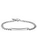 Adeliás Damen Armband – Panzerarmband aus Edelstahl 18 cm in silber