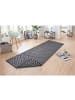 NORTHRUGS In- & Outdoor Wendeteppich Palma Schwarz Silber