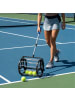 relaxdays Tennisball Sammler in Schwarz/ Silber - (B)29 x (H)106 x (T)27 cm
