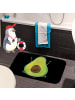 Mr. & Mrs. Panda Badteppich Avocado Glücklich ohne Spruch in Schwarz
