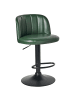 Beliani Drehhocker VLORE in Grün/Schwarz - (W) 45 x (H) 82 x (L) 46 cm