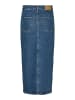 Vero Moda Wadenlanger Denim Jeansrock mit Schlitz 5-Pocket in Blau