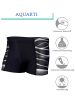 Aquarti Jungen Schwimmhose Kontrastfarbige Einsätze in schwarz/grau