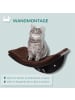 Pawhut Kletterwand Katzen Braun MDF