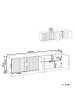 Beliani TV-Schrank NUMURKAH in Braun/Gold - (W) 180 x (H) 48 x (L) 40 cm