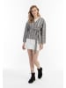 DreiMaster Vintage Damen Wickeljacke in Dunkelmarine Wollweiss