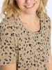 Sieh an! Kurzarm-Shirt in beige-schoko-bedruckt