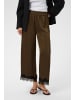 Kaffe Casual Hose KAthilde Casual fit in Seal Brown/Black Lace