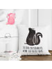 Mr. & Mrs. Panda Kissen 40x40 Stinktier Sitzen mit Spruch in Weiß