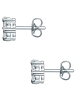 Trilani Ohrstecker Sterling Silber Zirkonia in silber