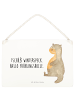 Mr. & Mrs. Panda Deko Schild Otter Bauch mit Spruch in Transparent