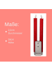 Novaliv Stabkerzen LED mit Timer ROT 4 Stück ROT indoor - 6 Stunden - ECHTWACH in Rot