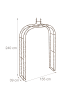 relaxdays Rosenbogen in Braun - (B)155 x (H)240 x (T)39 cm