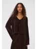 SAINT TROPEZ Strickjacke ZuniSZ Gerade Passform in Dark Oak