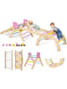 COSTWAY Klettergerüst Indoor 4er Set ab 3 Jahren in Rosa