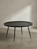 KADIMA DESIGN Couchtisch 75x75x38 cm Mango Massivholz Metall Sofatisch Rund