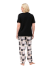 Ulla Popken Pyjama in schwarz