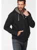 Man's World Kapuzensweatjacke in schwarz