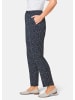 GOLDNER Fließende Schlupfhose Louisa in marine / sand / gemustert