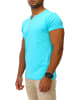 Joe Franks Joe Franks Basic T-Shirt kurzarm Big Button in turquoise