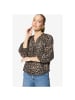 Zero  Halbarmbluse in beige-black