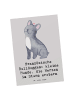Mr. & Mrs. Panda Postkarte Französische Bulldogge mit Spruch in Grau Pastell