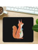 Mr. & Mrs. Panda Mousepad Eichhörnchen Blume ohne Spruch in Schwarz
