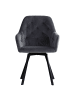 Homestyle4u Polsterstuhl 2er Set in Grau