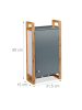 relaxdays Hängeschrank in Dunkelgrau - (B)31,5 x (H)58 x (T)15 cm