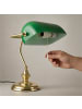 relaxdays Bankerlampe in Grün/ Messing - (H) 31 cm