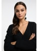 RISA Damen Strickjacke Mit Knöpfen in Schwarz